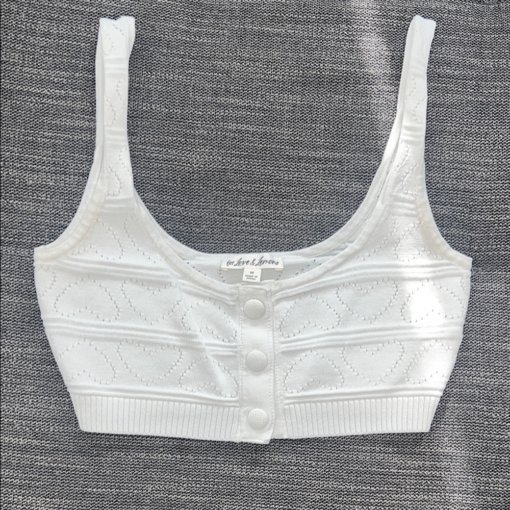 For Love & Lemons Neve top in White - Medium